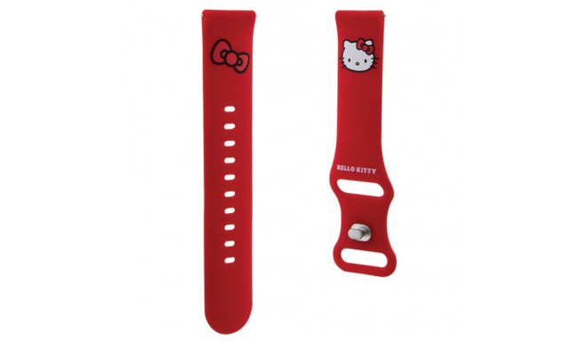 Hello Kitty universaalne rihm HKUWMSCHBLR silikoonist kitty pea punane 20mm