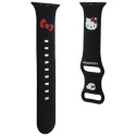 Hello Kitty HKAWMSCHBLK Apple Watch Strap 38/40/41mm black/black strap Silicone Kitty Head