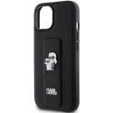 Karl Lagerfeld KLHCP15SGSAKCPK iPhone 15 / 14 / 13 6.1" black/black hardcase Gripstand Saffiano Karl