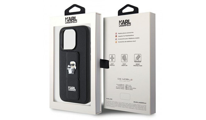 Karl Lagerfeld KLHCP13LGSAKCPK iPhone 13Pro / 13 6.1" must kõvakorpus Gripstand Saffiano Karl&
