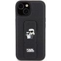 Karl Lagerfeld KLHCP15SGSAKCPK iPhone 15 / 14 / 13 6.1" black/black hardcase Gripstand Saffiano Karl