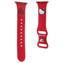 Hello Kitty HKAWMSCHBLR Apple Watch Strap 38/40/41mm red/red strap Silicone Kitty Head