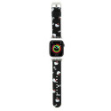 Hello Kitty HKAWMPSAPSK Apple Watch Strap 38/40/41mm black/black strap Heads & Bows Pattern