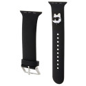 Karl Lagerfeld KLAWMSLCNK Apple Watch Strap 38/40/41mm black/black strap 3D Rubber Choupette Heads