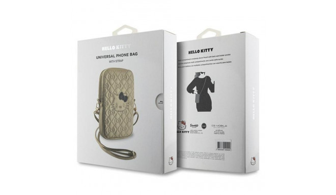 Hello Kitty kott HKPBPEKHBPD kuldne tepitud lipsudega rihm