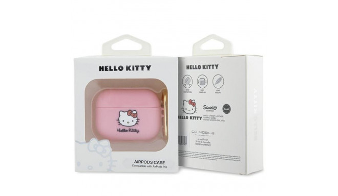 Hello Kitty HKAP3DKHSP Airpods Pro cover pink/pink Silicone 3D Kitty Head