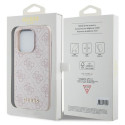 Guess GUHCP15LG4GFPI iPhone 15 Pro 6.1" pink/pink hard case 4G Metal Gold Logo