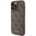 Guess GUHCP15XG4GFBR iPhone 15 Pro Max 6.7" brown/brown hard case 4G Metal Gold Logo