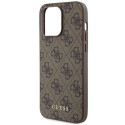 Guess GUHCP15XG4GFBR iPhone 15 Pro Max 6.7" brown/brown hard case 4G Metal Gold Logo