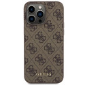 Guess GUHCP15XG4GFBR iPhone 15 Pro Max 6.7" brown/brown hard case 4G Metal Gold Logo