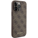 Guess GUHCP15XG4GFBR iPhone 15 Pro Max 6.7" brown/brown hard case 4G Metal Gold Logo