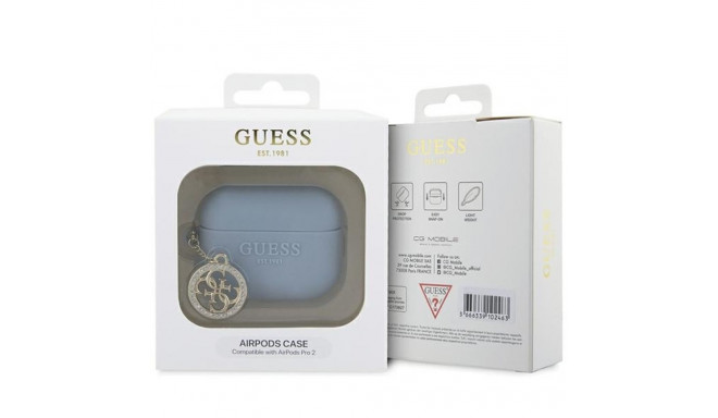 Guess GUAP23DSLGHDB AirPods Pro 2 (2022/2023) cover blue/blue 3D Rubber 4G Diamond Charm