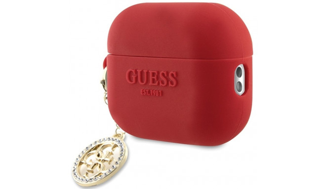 Guess GUAP23DSLGHDF AirPods Pro 2 (2022/2023) cover red 3D Rubber 4G Diamond Charm