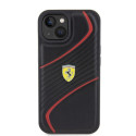 Ferrari FEHCP15SPTWK iPhone 15 / 14 / 13 6.1" black/black hardcase Twist Metal Logo