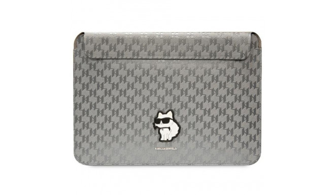 Karl Lagerfeld Sleeve KLCS14SAKHPCG 14" hõbedane Saffiano monogramm Choupette