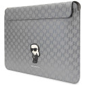 Karl Lagerfeld Sleeve KLCS14SAKHPKG 14" silver/silver Saffiano Monogram Ikonik