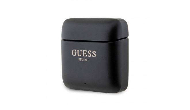 Guess Bluetooth juhtmevabad kõrvaklapid GUTWSSU20ALEGKTWS + dokkimisjaam must trükitud logoga