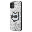 Karl Lagerfeld KLHCN61G2CPS iPhone 11 / Xr 6.1" silver/silver hardcase Glitter Choupette Patch