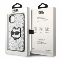 Karl Lagerfeld KLHCN61G2CPS iPhone 11 / Xr 6.1" silver/silver hardcase Glitter Choupette Patch