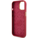 Guess GUHCP15SSMBSLM iPhone 15 / 14 / 13 6.1" magenta hardcase Silicone Script Metal Logo & Frame