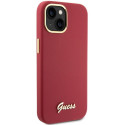 Guess GUHCP15SSMBSLM iPhone 15 / 14 / 13 6.1" magenta hardcase Silicone Script Metal Logo & Frame