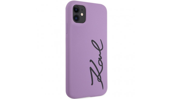 Karl Lagerfeld KLHCN61SKSVGU iPhone 11 /Xr 6.1" lilla silikoonist kõvakorpus Signature