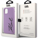 Karl Lagerfeld KLHCN61SKSVGU iPhone 11 / Xr 6.1" purple/purple hardcase Silicone Signature Karl Lagerfeld KLHCN61SKSVGU iPhone 11 / Xr 6.1" purple/purple hardcase Silicone Signature