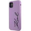 Karl Lagerfeld KLHCN61SKSVGU iPhone 11 / Xr 6.1" purple/purple hardcase Silicone Signature Karl Lagerfeld KLHCN61SKSVGU iPhone 11 / Xr 6.1" purple/purple hardcase Silicone Signature