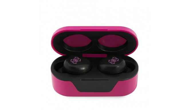 Guess GUTWST31EK TWS Bluetooth headphones + magenta docking station