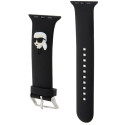 Karl Lagerfeld KLAWMSLKNK Apple Watch Strap 38/40/41mm black/black strap 3D Rubber Karl Head