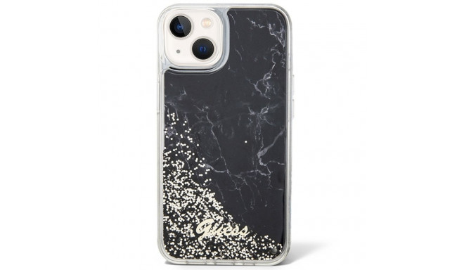 Guess GUHCP14SLCSGSGK iPhone 14 / 15 / 13 6.1" must kõvakaaneline Liquid Glitter Marble