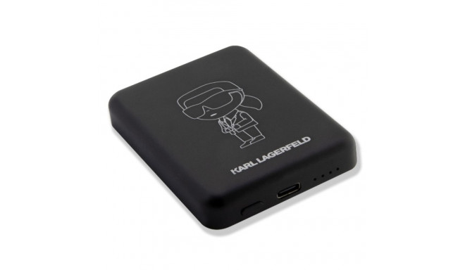 Karl Lagerfeld Induction Powerbank KLPBMKIOTTGK 5W 3000mAh black/black Ikonik MagSafe