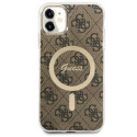 Guess GUHMN61H4STW iPhone 11 6.1" brown/brown hardcase 4G MagSafe Guess GUHMN61H4STW iPhone 11 6.1" brown/brown hardcase 4G MagSafe