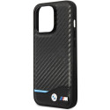 Case BMW BMHCP13X22NBCK iPhone 13 Pro Max 6.7" black/black hardcase Leather Carbon
