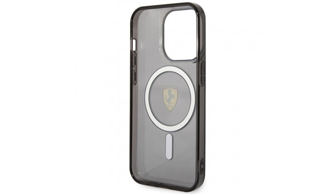 Ferrari FEHMP14XURKK iPhone 14 Pro Max 6.7" black hardcase Translucent Magsafe