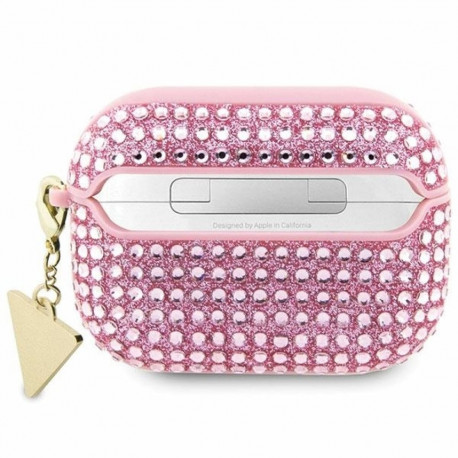 Guess GUAPHDGTPP AirPods Pro coverpink Rhinestone Triangle Charm