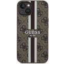 Guess GUHMP14SP4RPSW iPhone 14 / 15 / 13 6.1" brown/brown hardcase 4G Printed Stripes MagSafe