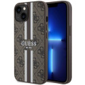 Guess GUHMP14SP4RPSW iPhone 14 / 15 / 13 6.1" brown/brown hardcase 4G Printed Stripes MagSafe