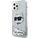 Karl Lagerfeld KLHCP12MLNCHCS iPhone 12/ 12 Pro 6.1" silver/silver hardcase Glitter Choupette Head