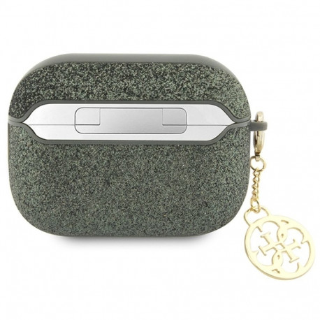 Guess GUAP2GLGSHA AirPods Pro 2(2022/2023) cover khaki Glitter Flake 4G Charm