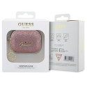 Guess GUAP2GLGSHP AirPods Pro 2 (2022/2023) cover pink/pink Glitter Flake 4G Charm