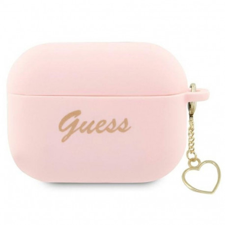 Guess GUAP2LSCHSP AirPods Pro 2(2022/2023) cover pink Silicone Charm Heart Collection