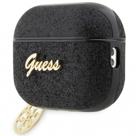 Guess GUAP2GLGSHK AirPods Pro 2 (2022/2023) kate must sädelev helbekestega 4G võlu