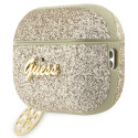 Guess GUAP2GLGSHD AirPods Pro 2 (2022/2023) cover gold/gold Glitter Flake 4G Charm