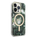Guess GUBPP14LHJEACSA Case+ Charger Set iPhone 14 Pro 6.1" green/green hard case Jungle MagSafe