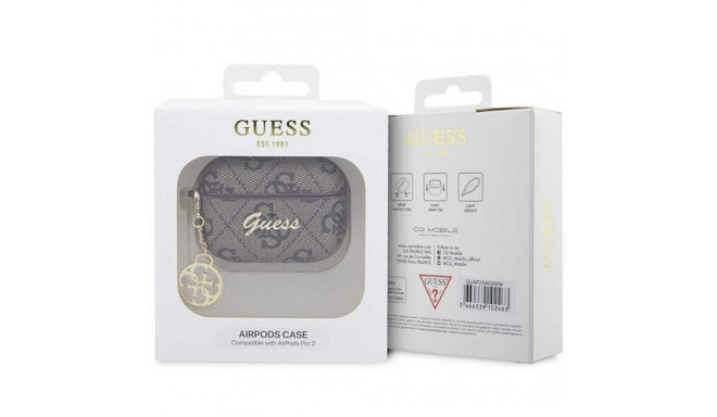 Guess GUAP2G4GSMW AirPods Pro / Pro 2 (2022/2023) cover brown/brown 4G Charm Collection