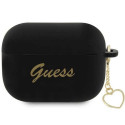 Guess GUAP2LSCHSK AirPods Pro 2 (2022/2023) cover black/black Silicone Charm Heart Collection