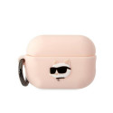 Karl Lagerfeld KLAP2RUNCHP AirPods Pro 2 (2022/2023) cover pink/pink Silicone Choupette Head 3D