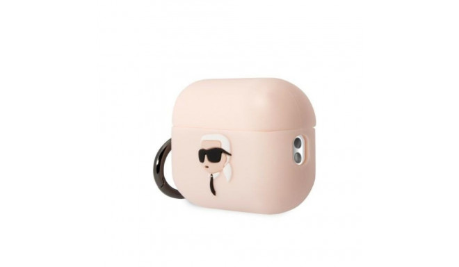 Karl Lagerfeld KLAP2RUNIKP AirPods Pro 2 (2022/2023) cover pink/pink Silicone Karl Head 3D