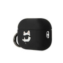 Karl Lagerfeld KLAP2RUNCHK AirPods Pro 2 (2022/2023) cover black/black Silicone Choupette Head 3D